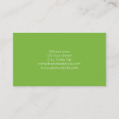 Minimalistische Green Business Card Visitenkarte (Rückseite)