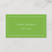 Minimalistische Green Business Card Visitenkarte (Vorderseite)