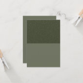 Minimalistische Green Card mit zwei Tonen Moos - i Karte (Vorderseite/Rückseite Beispiel)
