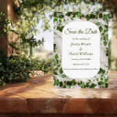 Minimalistische Green Foliage Save the Date Einladung