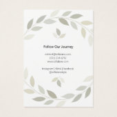 Minimalistische Green Foliage Yin-Yang Kunstkarte (Rückseite)