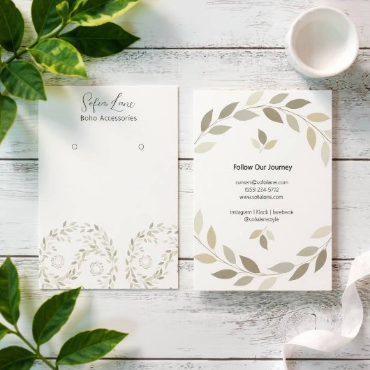 Minimalistische Green Foliage Yin-Yang Kunstkarte