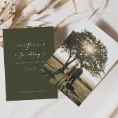 Minimalistische Green Script Foto Save the Date Ca