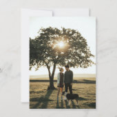 Minimalistische Green Script Foto Save the Date Ca (Rückseite)