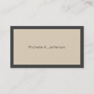 Minimalistische Grenzen und Beige Visitenkarte