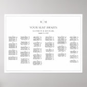 Minimalistische Grenzhochzeit Poster (Vorne)