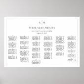 Minimalistische Grenzhochzeit Poster (Vorne)