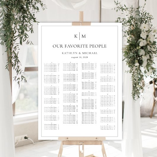Minimalistische Grenzhochzeit Poster