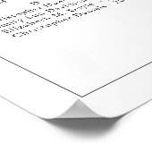 Minimalistische Grenzhochzeit Poster (Ecke)