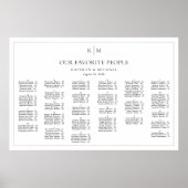 Minimalistische Grenzhochzeit Poster (Vorne)