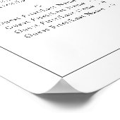 Minimalistische Grenzhochzeit Poster (Ecke)