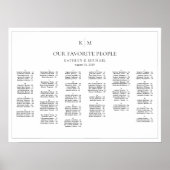 Minimalistische Grenzhochzeit Poster (Vorne)