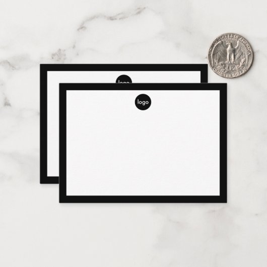 Minimalistische grenzübergreifende Logo-Geschäfte Mitteilungskarte (Vorderseite/Rückseite Beispiel)