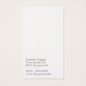 Minimalistische, große, dane Visitenkarten (Rückseite)