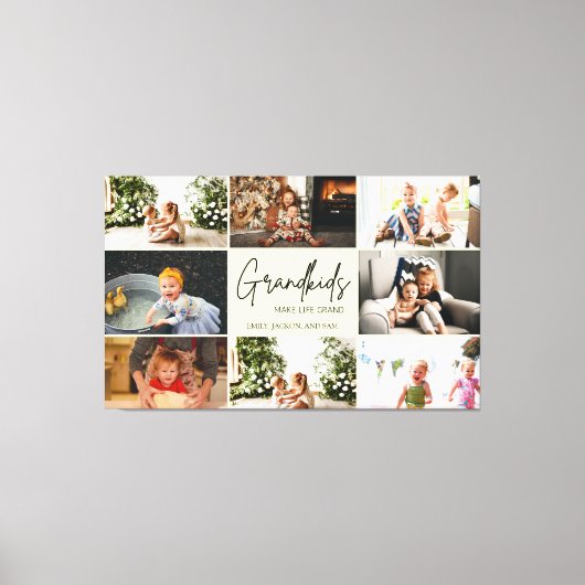 Minimalistische Großkinder machen Life Grand 8 Fot Leinwanddruck (Vorderseite)