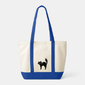 Minimalistische Grumpy Cat-Tasche – Lustiges Grump Tragetasche (Rückseite)