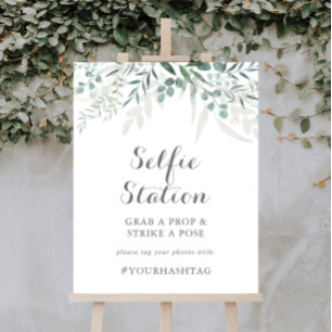 Minimalistische Grünanlage Eukalyptus Selfie Bahnh Poster