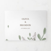 Minimalistische Grünanlage mit Blumenzwiebeln Dreifach Gefaltete Einladung (Cover)