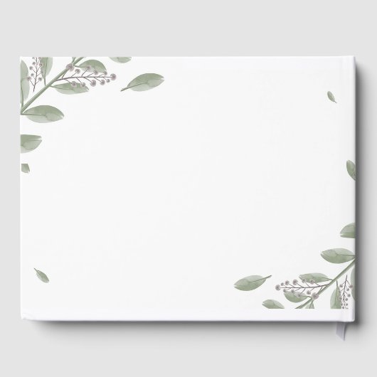 Minimalistische Grünanlage mit Blumenzwiebeln Gästebuch (Rückseite)