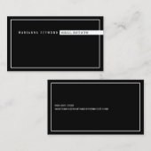 Minimalistische Grundausstattung und modern, echte Visitenkarte (Vorne/Hinten)