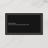 Minimalistische Grundausstattung und modern, echte Visitenkarte (Rückseite)