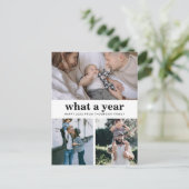 Minimalistische Grundlagen Was ein Jahr glücklich  Postkarte (Stehend Vorderseite)