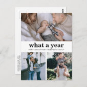 Minimalistische Grundlagen Was ein Jahr glücklich  Postkarte (Vorne/Hinten)