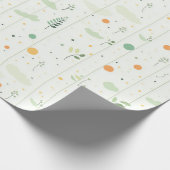 Minimalistische grüne botanische und Abstrakte Pun Geschenkpapier (Ecke)