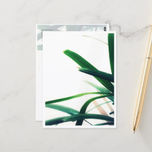 Minimalistische Grüne Elegance Postkarte