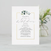 Minimalistische Grüne Elegantes Script-Brautparty Folieneinladung (Stehend vorne)