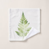Minimalistische Grüne ernährende botanische Illust Badhandtuch Set (Waschlappen)