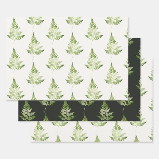 Minimalistische Grüne ernährende botanische Illust Geschenkpapier Set (Set)