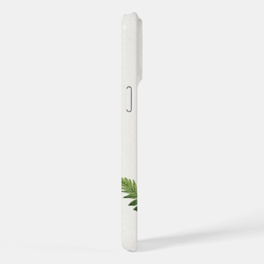 Minimalistische Grüne ernährende botanische Illust iPhone Hülle (Rechte Seite)