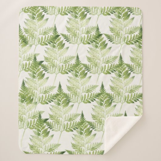 Minimalistische Grüne ernährende botanische Illust Sherpadecke (Vorderseite)
