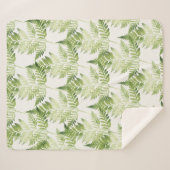 Minimalistische Grüne ernährende botanische Illust Sherpadecke (Vorderseite (Horizontal))