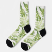 Minimalistische Grüne ernährende botanische Illust Socken (Linkes Detail)