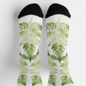 Minimalistische Grüne ernährende botanische Illust Socken (Oben)