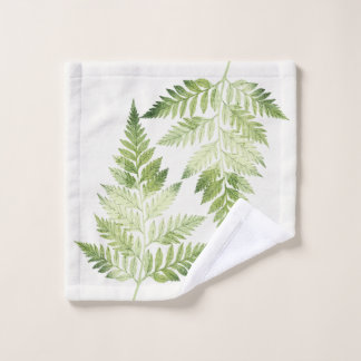 Minimalistische Grüne ernährende botanische Illust Waschlappen