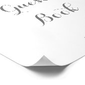 Minimalistische Grüne Eukalyptus Gästebuchsignatur Poster (Ecke)