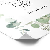 Minimalistische grüne Eukalyptus-Karten und Giftze Poster (Ecke)