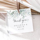 Minimalistische Grüne Eukalyptus Wedding Geschenkanhänger