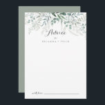 Minimalistische Grüne Eukalyptus Wedding Hinweiskarte<br><div class="desc">Diese minimalistische Grün eucalyptus Trauungsberatungskarte ist perfekt für eine rustikale Hochzeit. Das Design zeichnet sich durch Aquarellfarben elegante grüne Eukalyptus-Blätter aus. Diese Karten sind ideal für Hochzeiten,  Brautparty,  Babydusche,  Graduiertenfest u.v.m. Personalisieren Sie die Karten mit den Namen der Braut und Bräutigam,  den Eltern,  die Sie werden oder Absolvent.</div>