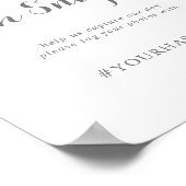 Minimalistische Grüne Eukalyptus Wedding Oh Snap Poster (Ecke)