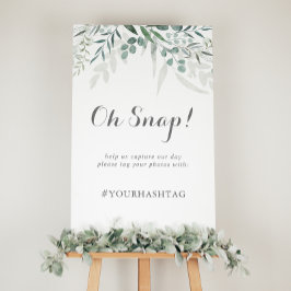 Minimalistische Grüne Eukalyptus Wedding Oh Snap Poster
