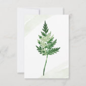 Minimalistische Grüne Fern Hochzeit Dankeschön Kar Dankeskarte (Rückseite)