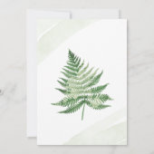 Minimalistische Grüne Fern Hochzeit Dankeschön Kar Einladung (Rückseite)