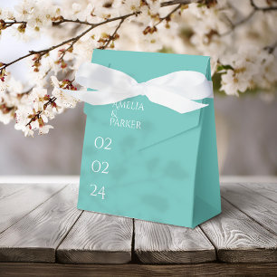 Minimalistische grüne Gastgeschenk Hochzeit Geschenkschachtel