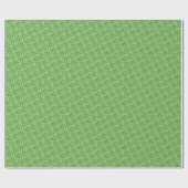Minimalistische grüne Geometrie, vierblättrige Kle Geschenkpapier (Flach)