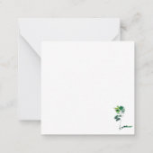 Minimalistische grüne Handarbeit Fern Personalisie Mitteilungskarte (Rückseite)