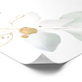 Minimalistische Grüne Hochzeit Begrüßungszeichen Poster (Ecke)